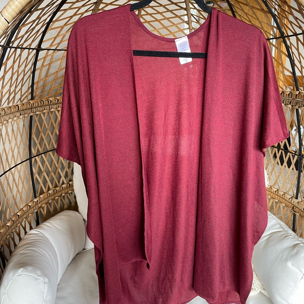 Burgundy cardigan